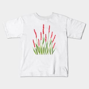 Small Red Flowers Kids T-Shirt